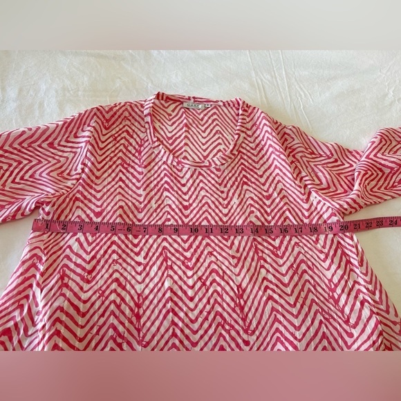 MASAI EASYWEAR Zig Zag Viscose Metallic Threads | Pink Size Small | NWOT - Picture 8 of 12